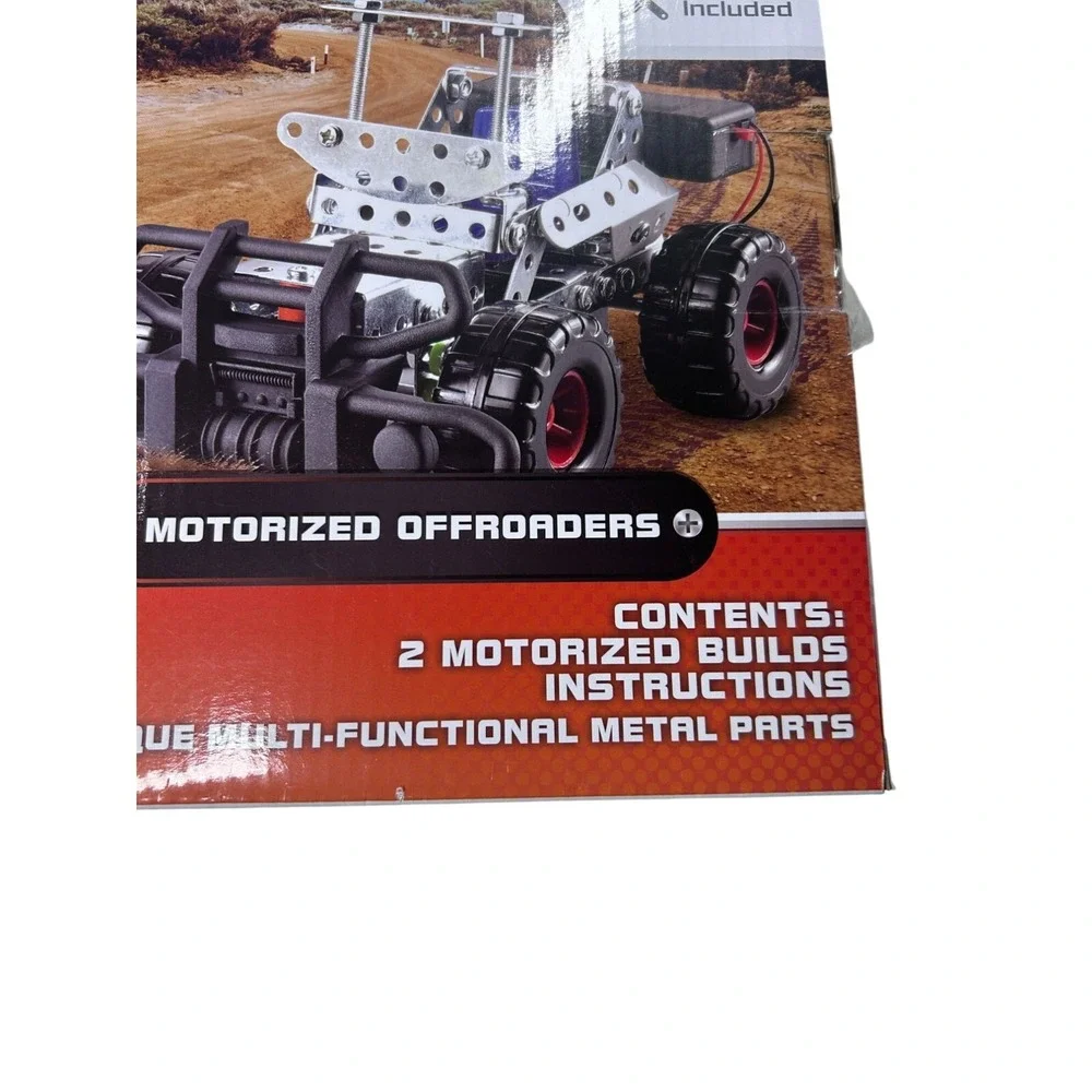 Metal Tech 2 In 1 Motorized Metal Build & Play Construction Set Real Metal Parts